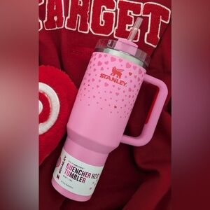 Stanley Pink Heart Valentines Tumbler